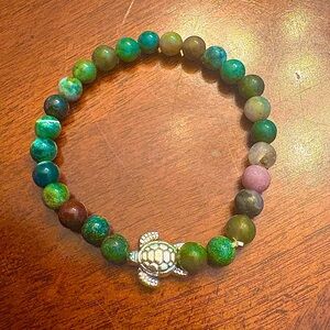 Turtle Green Agate Bracelet
